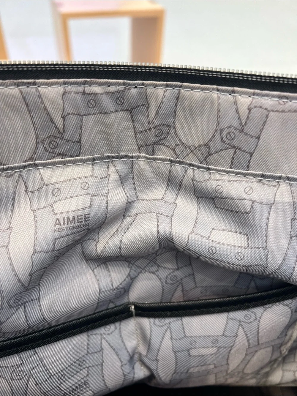 Aimee Kestenberg Black Nylon Tote with Gold Hardware
